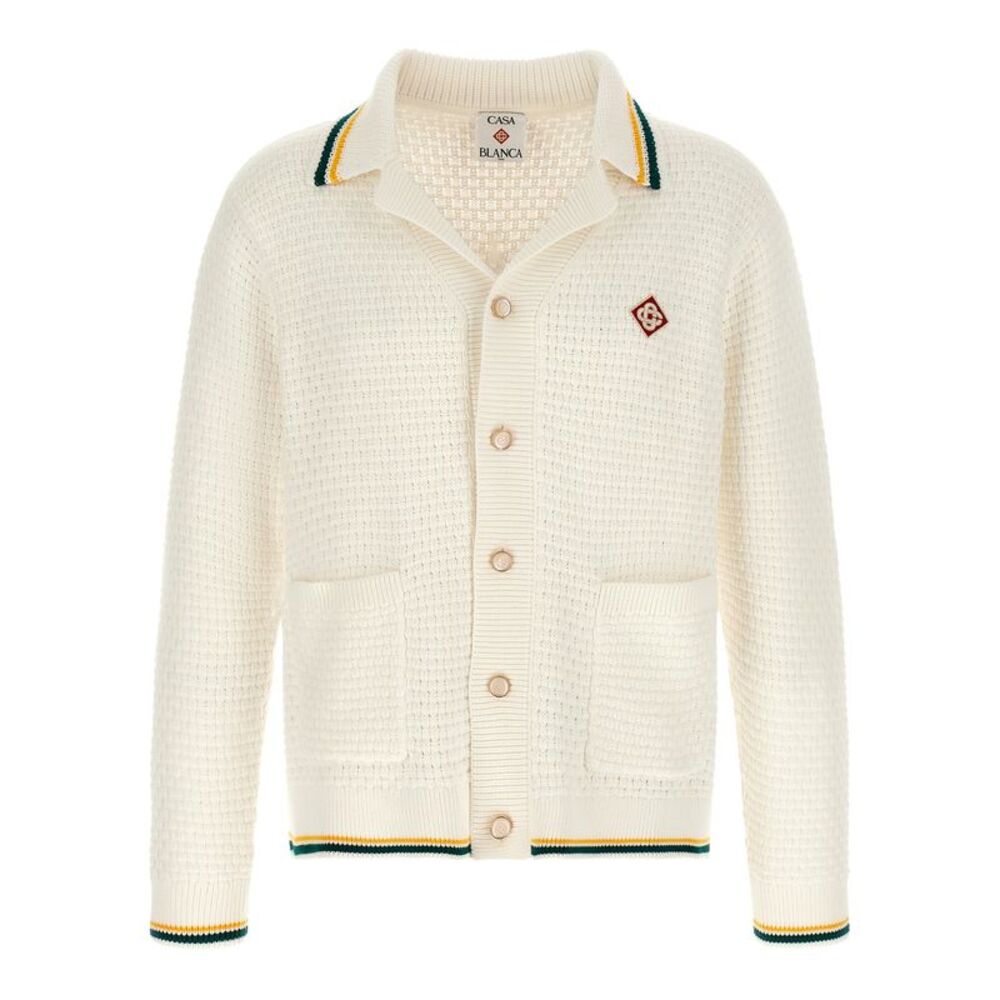 Casablanca White Cotton Men's Cardigan